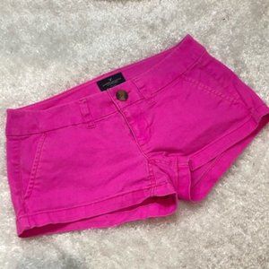 American Eagle Hot Pink Low Rise Mini Shorts